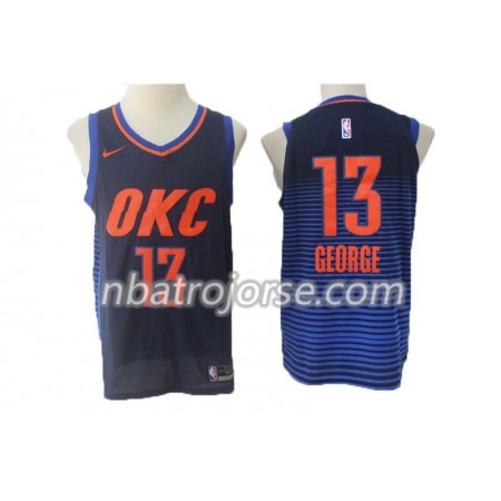 Män Oklahoma City Thunder Tröja Paul George 13 Nike 2017-18 Navy Swingman Män Oklahoma City Thunder Tröja Paul George 13 Nike 2017-18 Navy Swingman